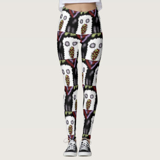 Legging Halloween Friten U Ghost Red Purple Green