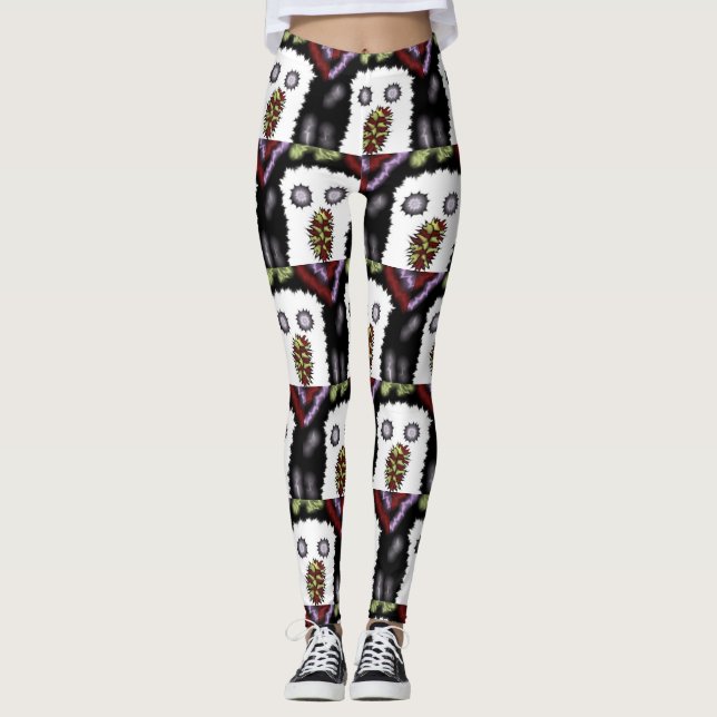 Legging Halloween Friten U Ghost Red Purple Green (Frente)