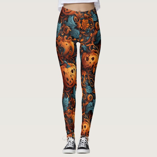 Legging Halloween Jack o lanterno Pumpkin (Frente)