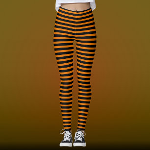 Legging Halloween Preto-e-Laranja-riscado