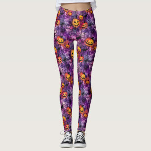 Legging Halloween Spider Web e Jack O Lanterna