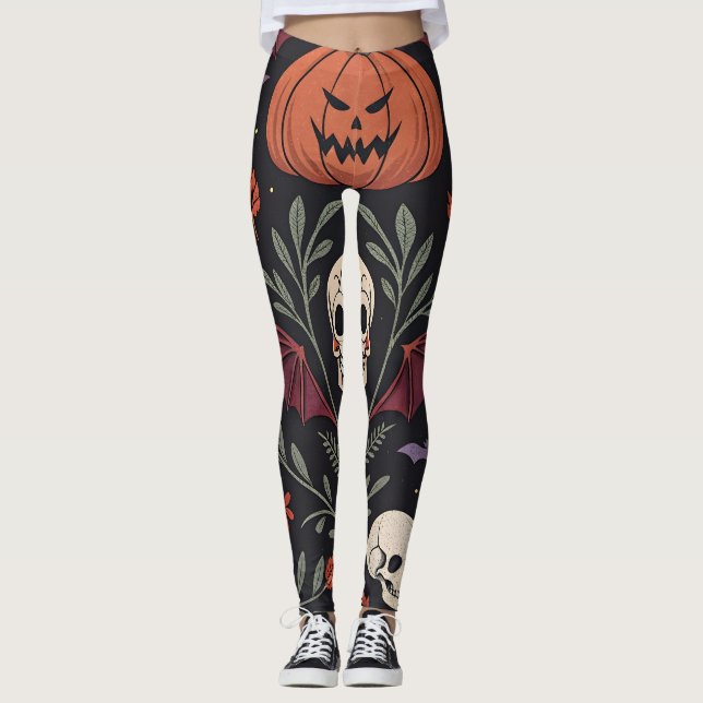 Legging Halloween Vibes Pattern (Frente)