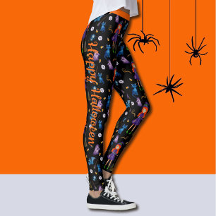 Legging Halloween Witch Bat Cat Fantasma Excelente Qualida