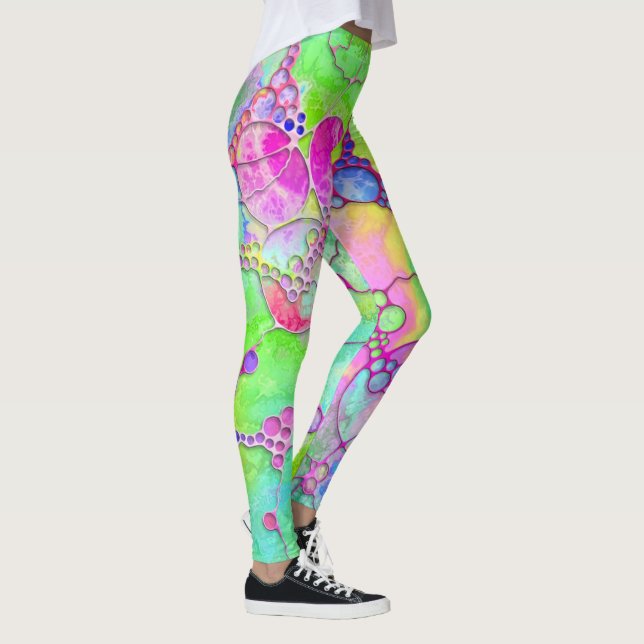 Legging Hand And Digitally Painted Pattern Art 41 (Direita)