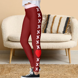 Legging Happy Valentine's Day Pet Lovers Red Personalized