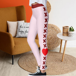 Legging Happy Valentine's Day Pet Lovers Red Personalized