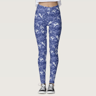 Legging Hares Snow Field White Rabbits Inverno Padrão de 