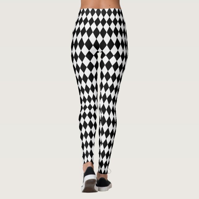 Legging Harlequin preto e branco (Verso)