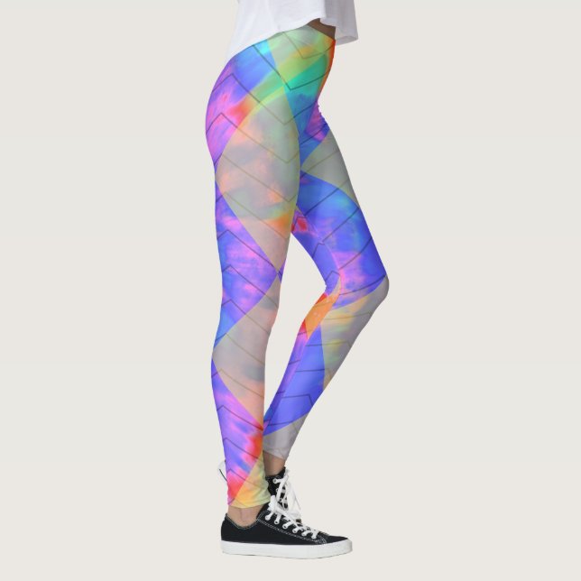 Legging Harlequin Rainbow Herringbone Colorido (Direita)