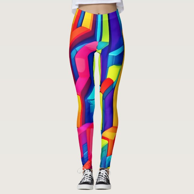 Legging Harmonia Abstrato geométrica (Frente)