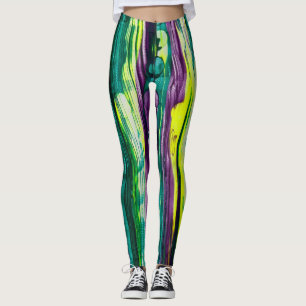 Legging Harmonia Elétrica - obra de arte feita à mão