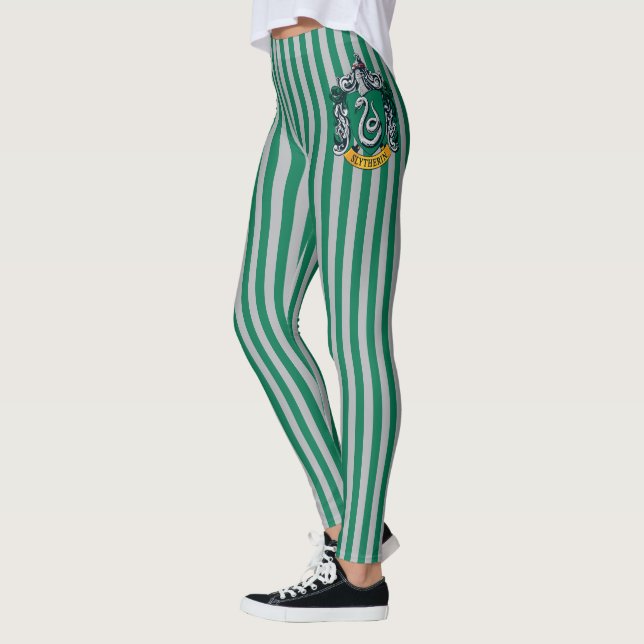 Legging Harry Potter | Brasão de Slytherin com Faixa Doura (Esquerda)