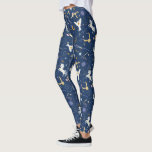 Legging HARRY POTTER™ Summer Solstice Icon Pattern<br><div class="desc">Dive into a starry night of wizarding wonder with this enchanting magical icons pattern. Set against a deep midnight-blue background, this all-over print features a delightful mix of floating letters, golden snitches, wands, glasses, constellations, moons, lightning bolts, unicorns, and soaring owls. The celestial details and scattered sparkles create a dreamy,...</div>