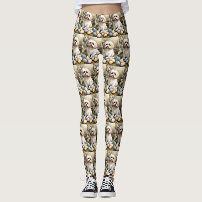Legging Havanês com Ovos de Páscoa (Frente)