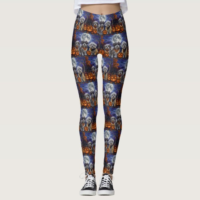 Legging Havanês Halloween Assustador (Frente)