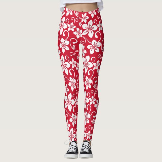 LEGGING HAWAII AZUL (VERMELHO) (Frente)