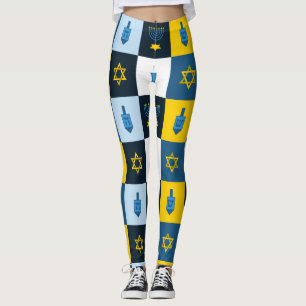 Legging hebrew hanukkah colorblock