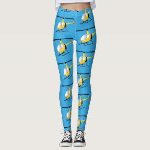 Legging Helicóptero de desenho animado amarelo