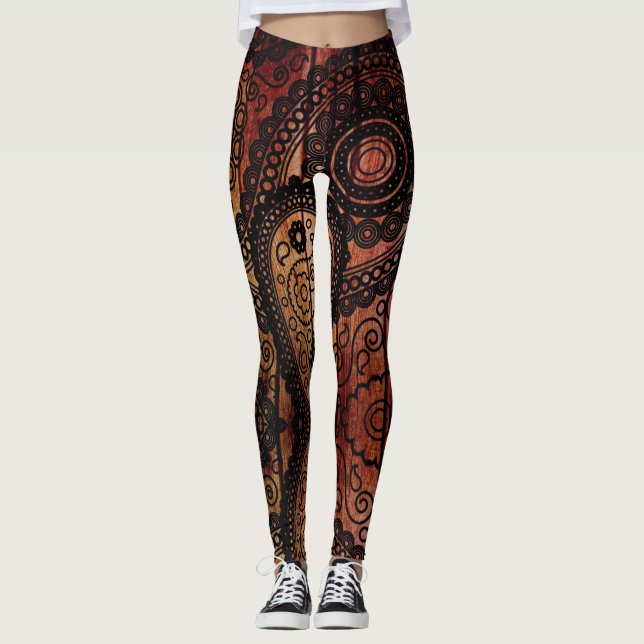 Legging Henna Tattoo - Power yoga Ir (Frente)