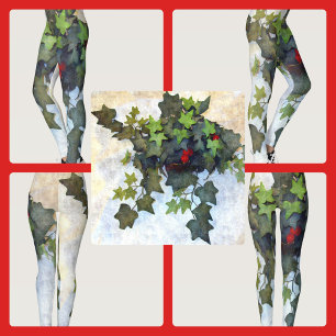 Legging Hera Verde com Bagas Vermelhas