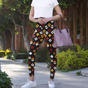 Legging Hexágono Monocromático Tribal