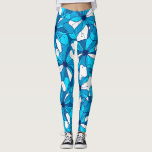 Legging hibisco do surf abstrato