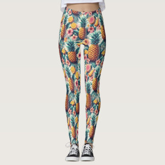 Legging Hibiscus e Abacaxi
