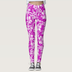 Legging Hibiscus Pareau afligiu tropicais havaianos