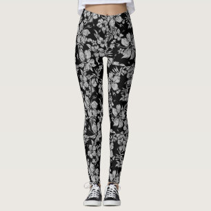 Legging Hibiscus Pareau afligiu tropicais havaianos