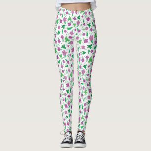 Legging Hibiscus roxo