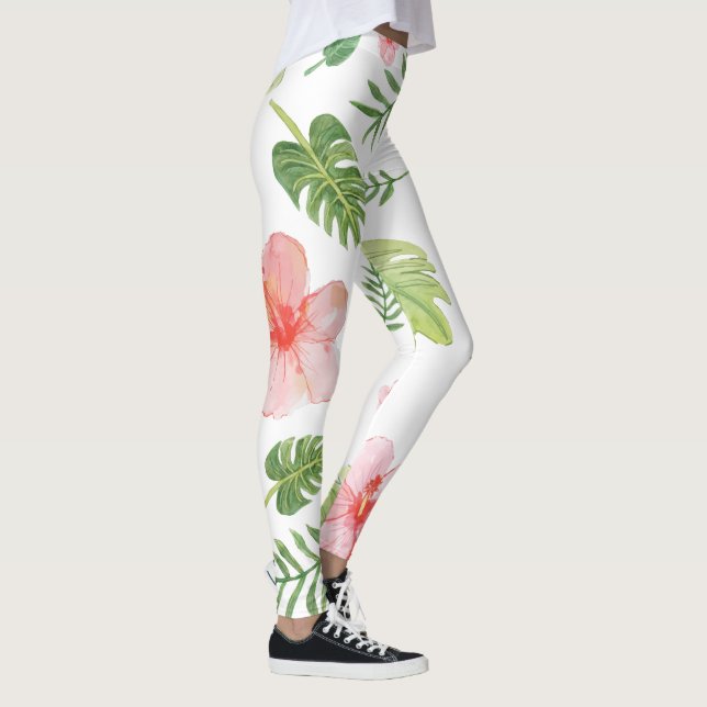 Legging Hibiscus Tropical Floral (Direita)