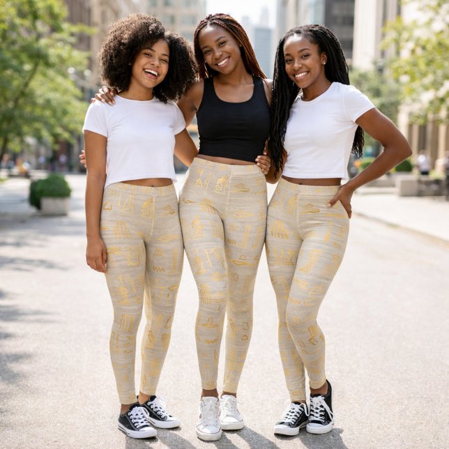 Legging Hieroglifos Egípcios (Criador carregado)