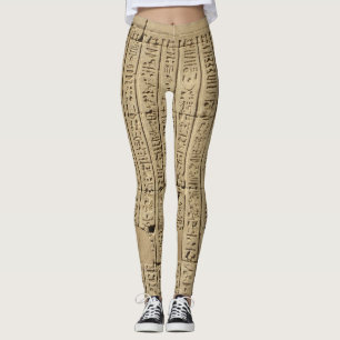 Legging Hieroglifos egípcios - pedra natural monocromática