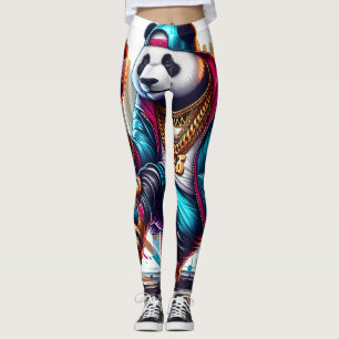 Legging Hip Hop Panda Futebol de Verão Esportes
