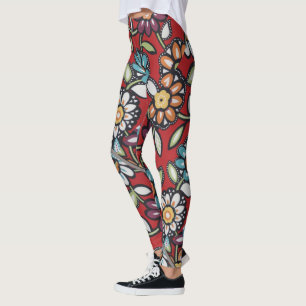 Legging Hippie colorido flower power groovy Thunder_Cove