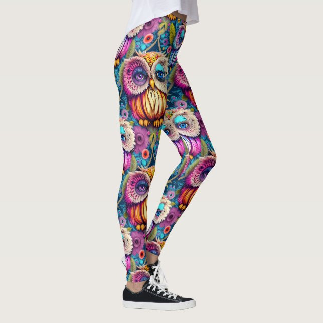 Legging Hippie Trippy Colorful Owl (Direita)