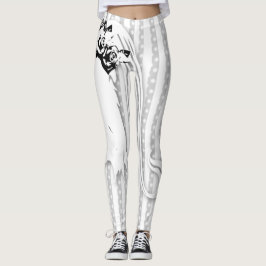Legging Hochzeit Braut Rosen Streifen & Punkte