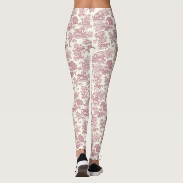 Legging Hóile de Cavalos Rosa-Rosa Elegante (Verso)