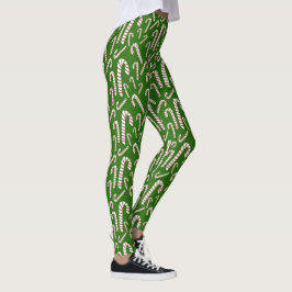 Legging Holiday Season Artística Candy Cane-Green