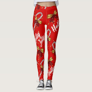 Legging Holly Jolly Candy Cane Cristmas