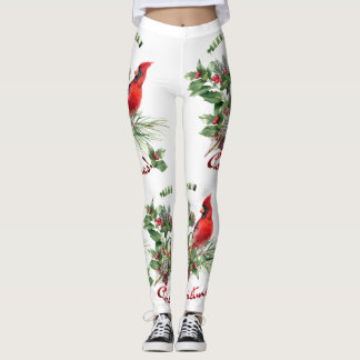 Legging Holly Jolly Cardinal Saudações!
