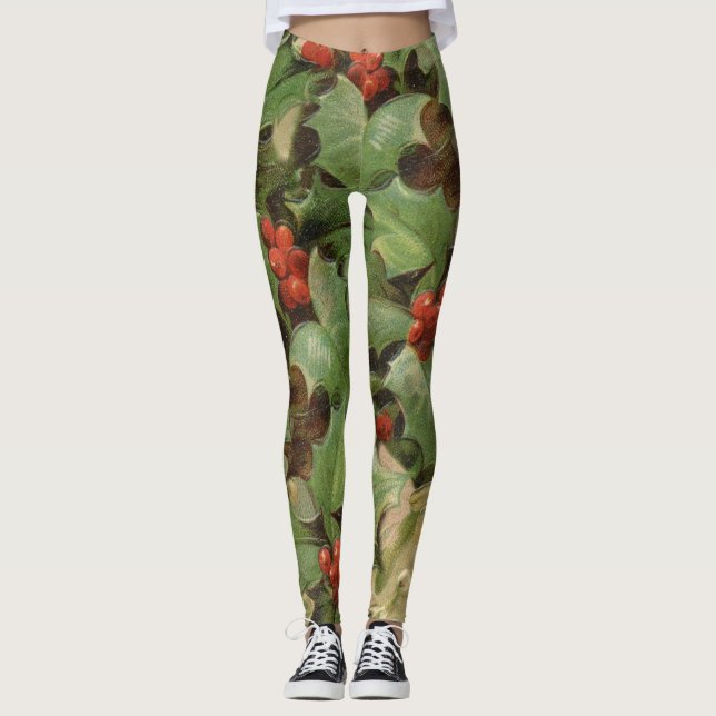Legging Holly Tree Natal Vintage (Frente)