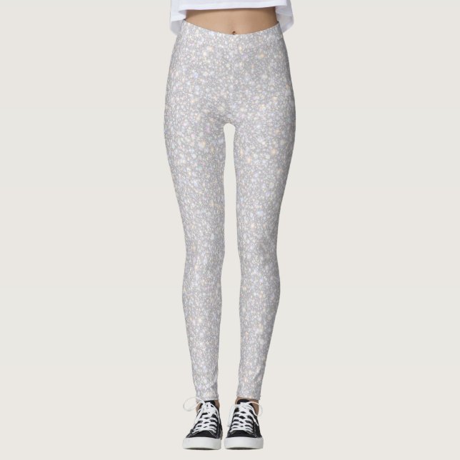 Legging Holographic Glitter Pattern – Iridescent Rainbow  (Frente)