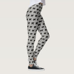 Legging Holstein Cow Silhouettes Padrão Negro e Cinza<br><div class="desc">Cinzas de Silhueta de Vaca Holstein Negra e Leggings de Padrão Negra. Leggings bonitas para amantes de vacas. Divertido para a academia,  classe de ioga,  ou só relaxando em casa. Veja o Doodle World da Jenn para leggings e produtos de silhueta animal ainda mais incomuns.</div>