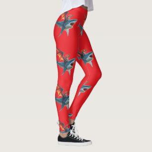 Legging Homem-Bat Andando Escarnecendo Tubarão Trovão_Cove