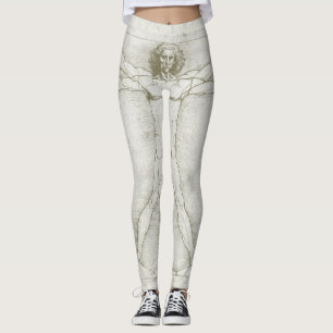 Legging Homem Vitruviano de Leonardo da Vinci