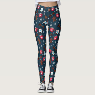 Legging Homens de pão-de-espécie & caneleiras do feriado
