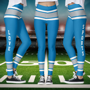Legging Honolulu Blue Silver White Team Cores Amor