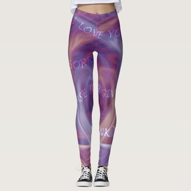 Legging Ho'oponopono Purple Smoke (Frente)