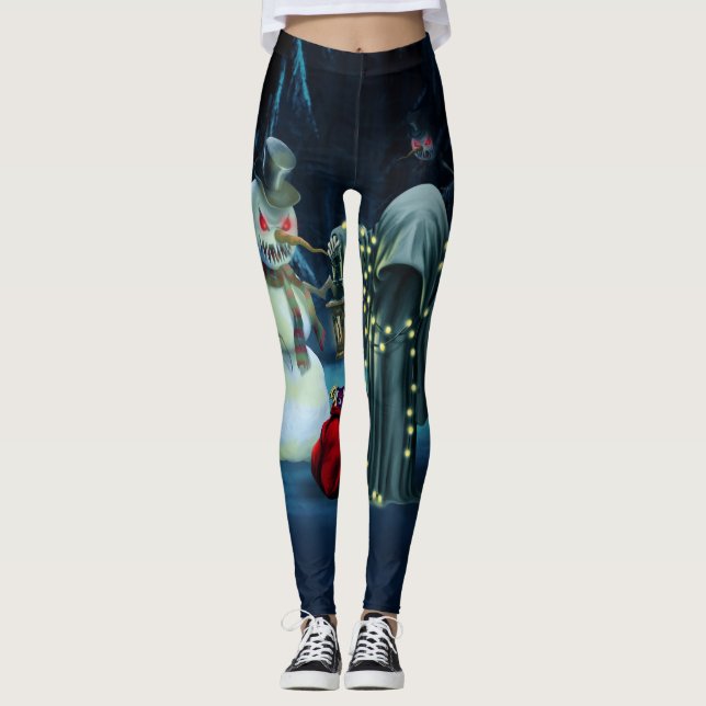 Legging Hora de natal escuro (Frente)